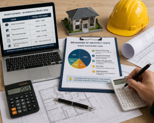 architect cost breakdown UK residential project 2026