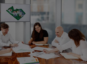 Architect consulting homeowner on basement conversion design UK