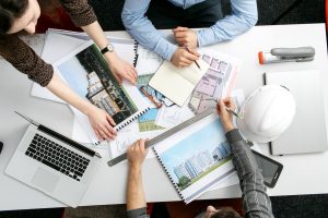 architect consultation  with client 