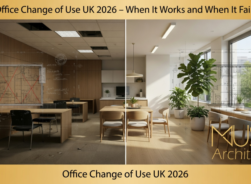 Office building conversion into residential flats in the UK