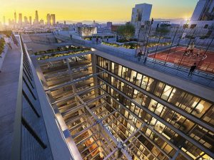  Floor plan comparison showing how core placement affects usable space, unit layout, and overall efficiency in a conversion.