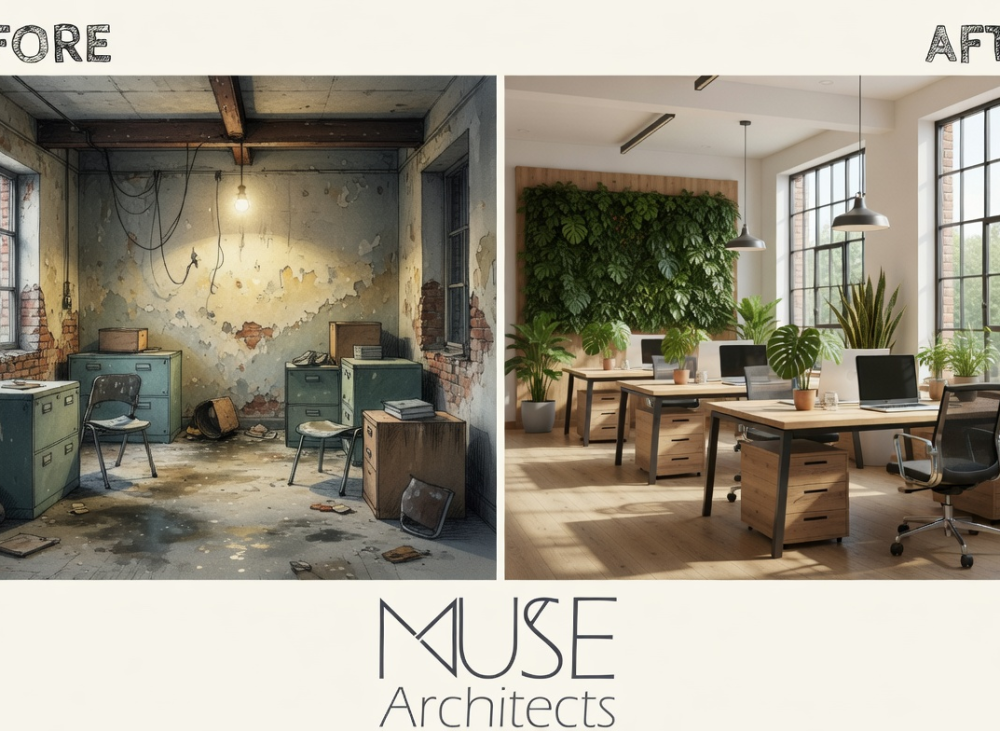 Office building conversion into residential flats in the UK