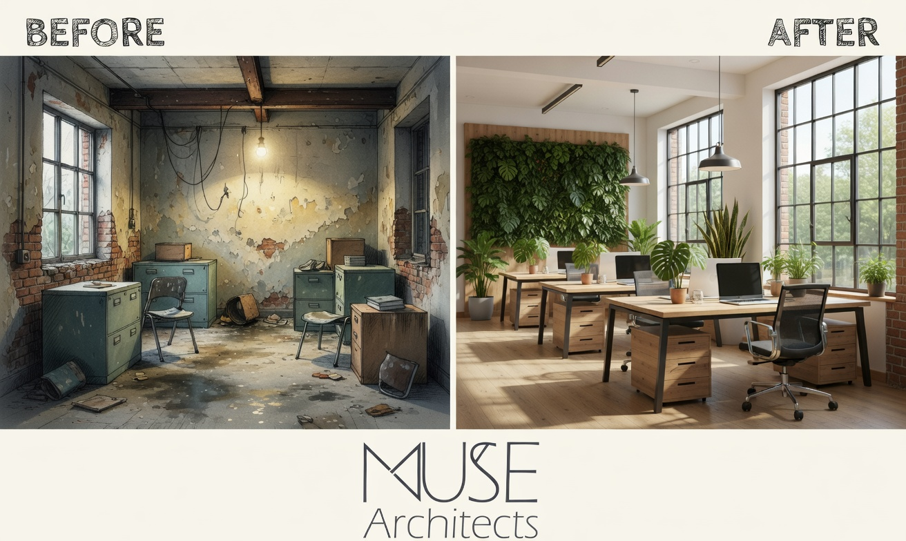 Office building conversion into residential flats in the UK