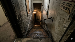 Narrow and poorly designed staircase limiting upper floor usability